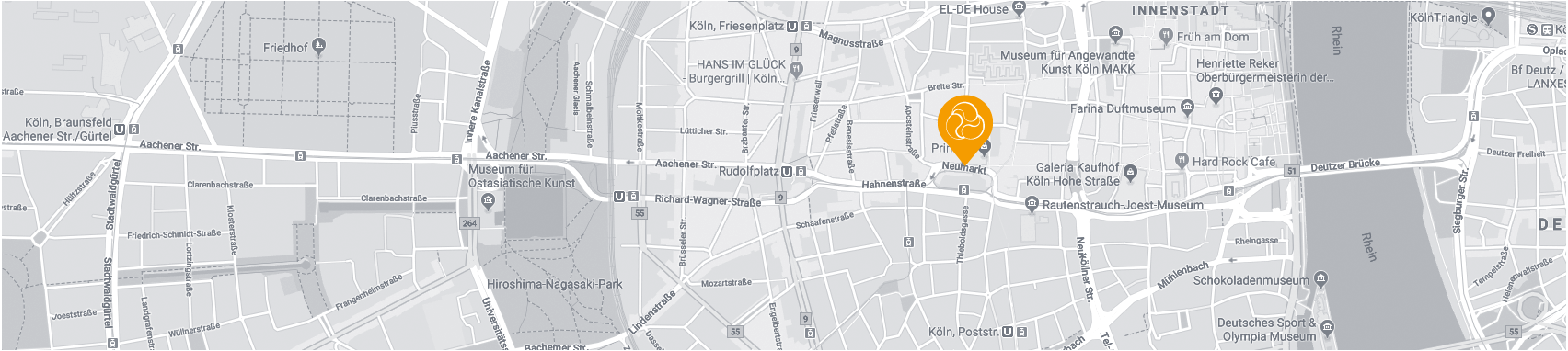 City map with marker