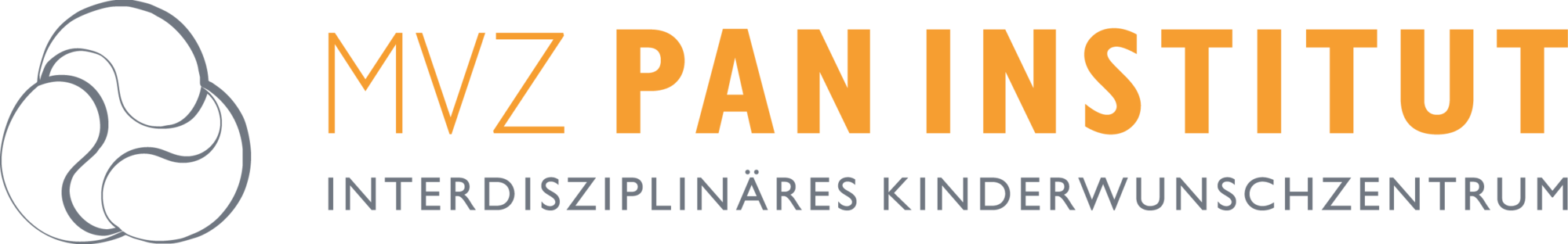 Logo of MVZ PAN Institut, an interdisciplinary children's research center. The name is prominently displayed, emphasizing its focus on children’s health and well-being. The design features simple shapes and a modern font, conveying a professional and welcoming atmosphere.