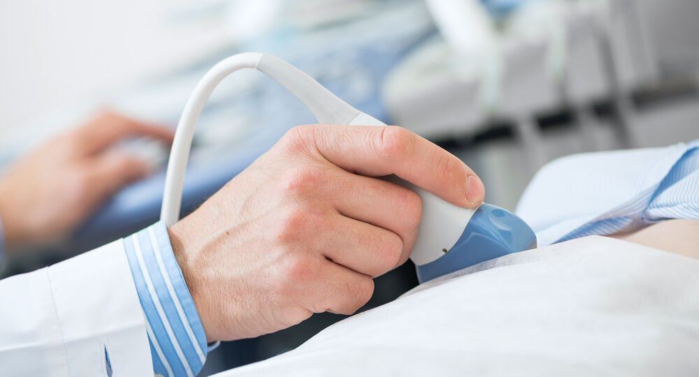 Ultraschalluntersuchung zur Diagnostik einer Hernie im Hernienzentrum